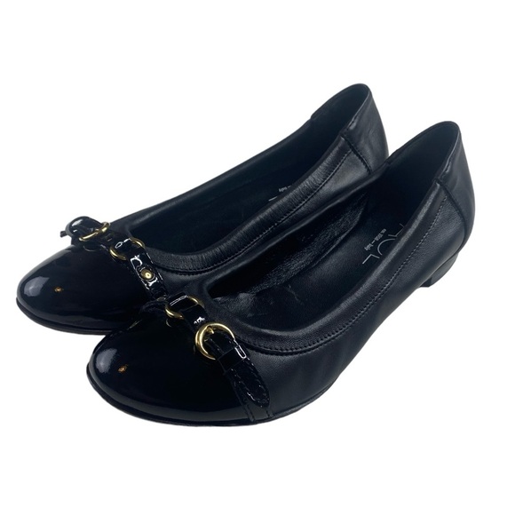 AGL Monika Cap Toe Ballet Flat Black 7.5